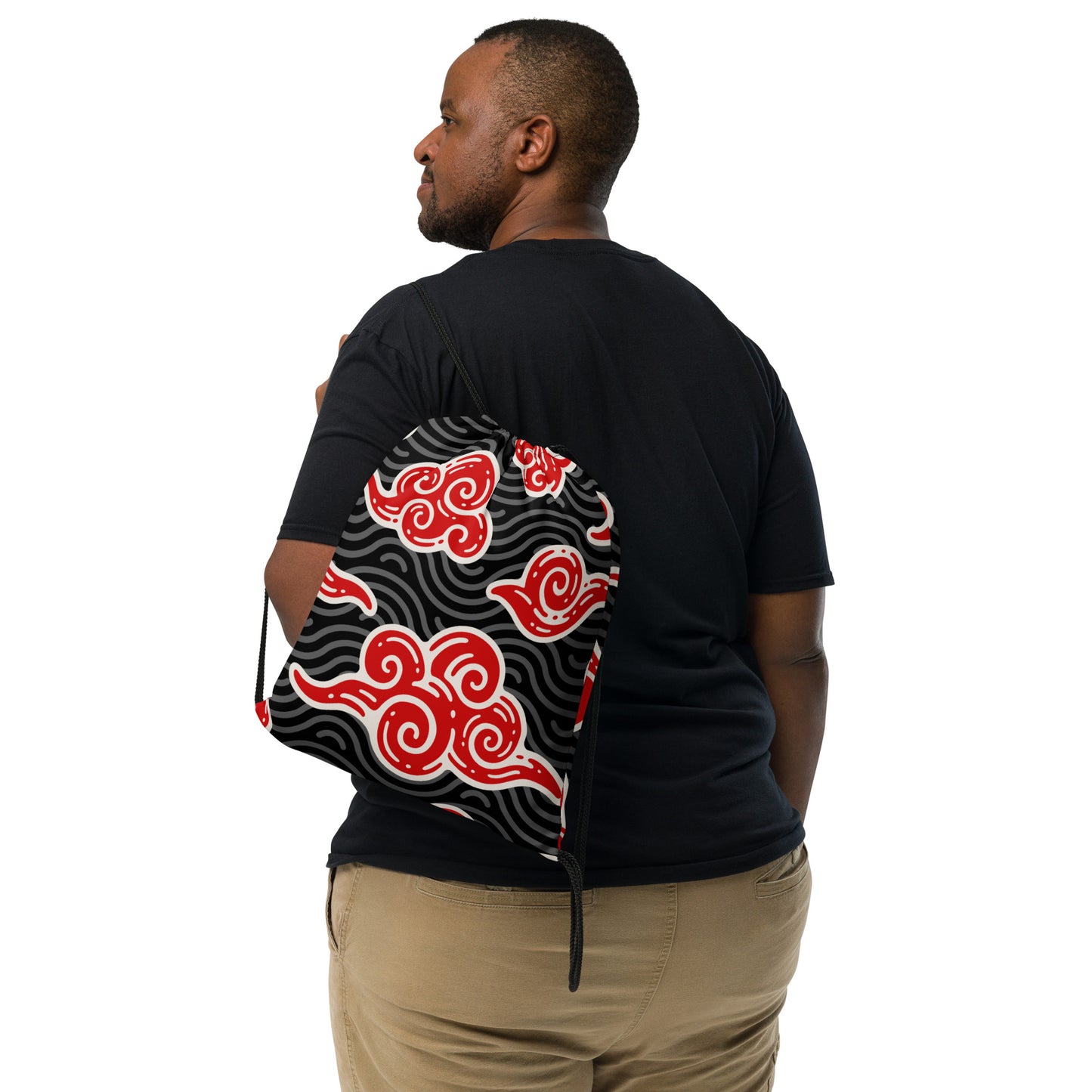 JP Red Cloud Drawstring Bag