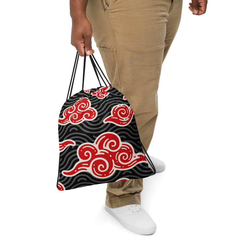 JP Red Cloud Drawstring Bag